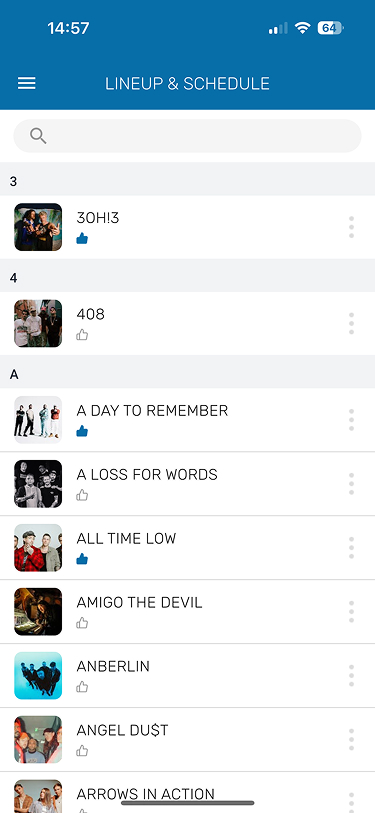 Warped Tour lineup before