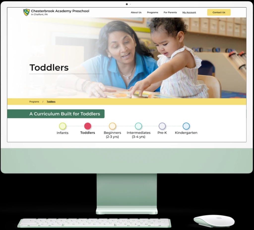 Spring Education Group redesigned website mockup